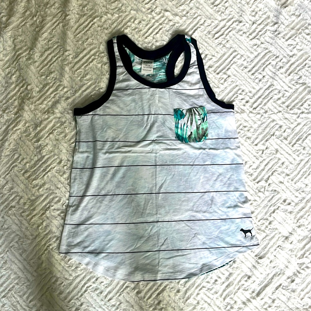 PINK tropical print tank